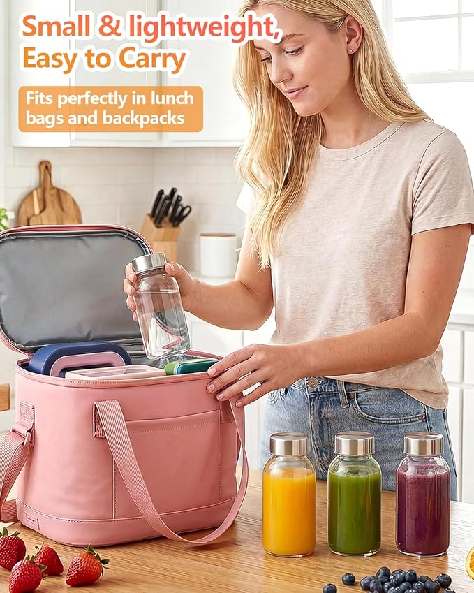 Zukro 8 oz Glass Water Bottles with Lids, Reusable Clear Juice Bottles With Stainless Steel Airtight Cap for Juicing, Ginger Shot, Milk, 250ml Leak Proof Small Smoothie Container, BPA Free, Set of 4