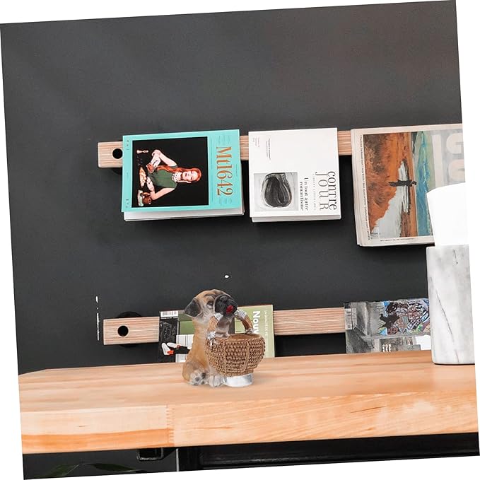 1Pc Cute Puppy Resin Key Holder Tray Multi Functional Storage Basket for Sundries Creative Desktop Adornment for Home Decor for Entryway and Organizing