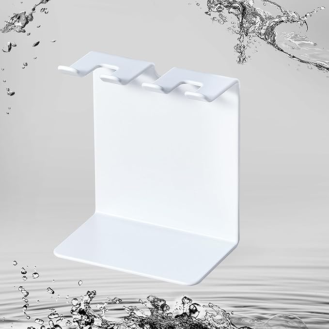 Electric Toothbrush Head Holder, Tooth Brushing Holder, Wall Mounted Toothbrush Holders Shower Bathroom, Self Adhesive or Desktop Tooth Brush Holder Organiser (White, Small)