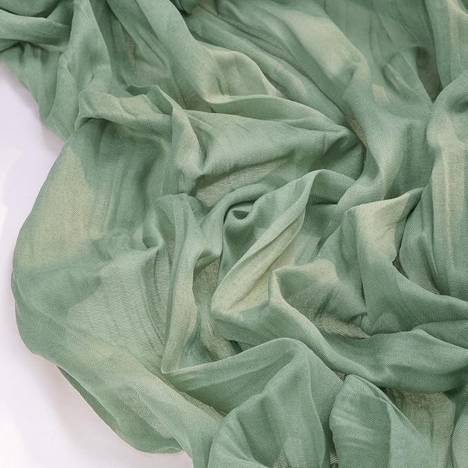 Socomi 3pcs Sage Green Cheesecloth Table Runner Easter Spring Boho Rustic Gauze 120 inch 10FT Cheese Cloth Runner for Wedding Party Baby Shower Home Decor Holiday Decorations