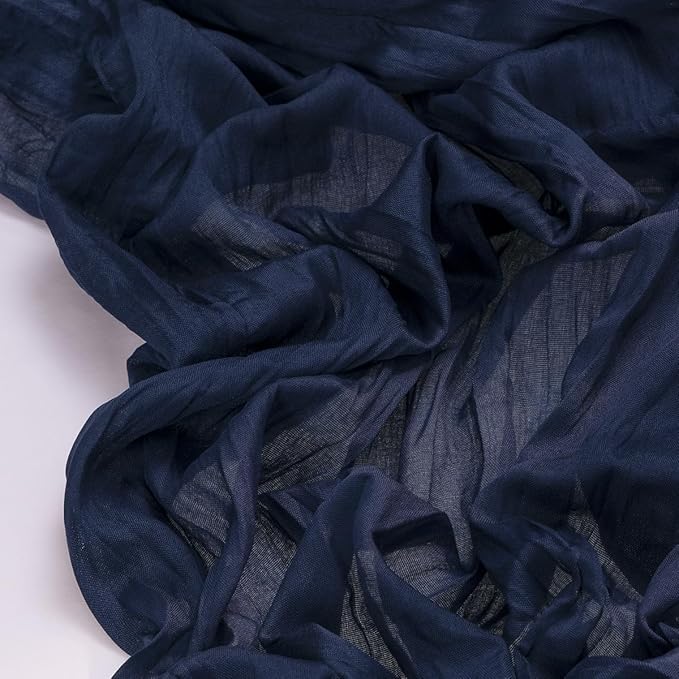 Socomi Navy Blue Easter Spring Cheesecloth Table Runner Boho Rustic Gauze 120 inch 10FT Cheese Cloth Runner for Wedding Party Baby Shower Birthday Home Decor Holiday Decorations