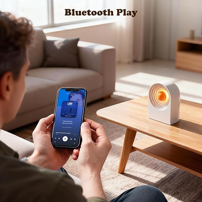 UNEEDE White Noise Sound Machine with Bluetooth Functionality, Night Light, Portable Bluetooth Speaker with Noise Canceling for Office & Sleeping, Meditation, Gathering (White)
