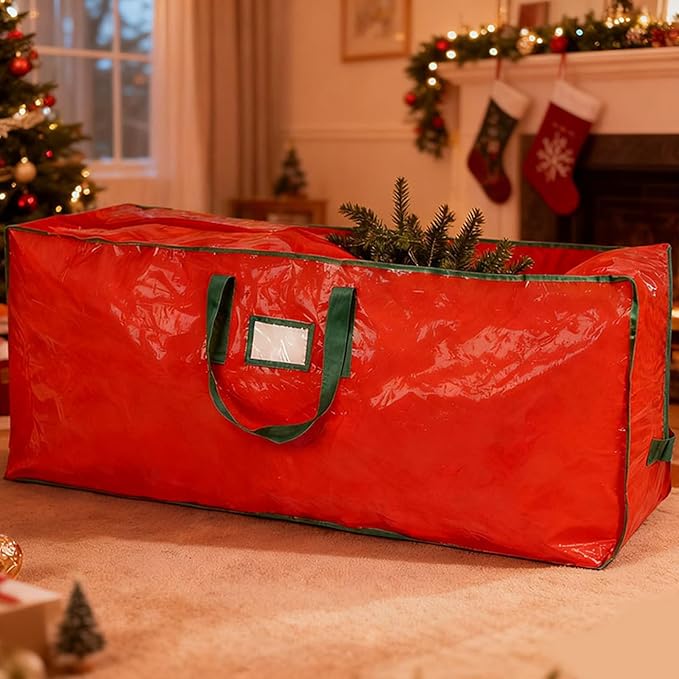 Christmas Tree Storage | Large Zippered Tree Organizer, Heavy Duty Storage with Reinforced Handles, Ideal for Artificial Trees at Home
