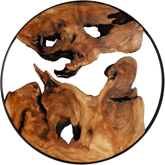 WELLAND Cedar Wood Wall decoration Ornaments, 16" L x 16" W x 1" H Hanging Decoration, irregular shape décor for Home Office, Living Room, Bedroom, Entryway, Bathroom