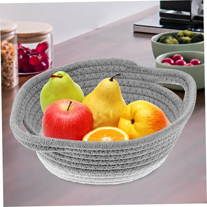 Holibanna Thick Cotton Rope Woven Storage Basket Wall-mounted Decorative Basket Home Accessory Rattan Sundries Holder