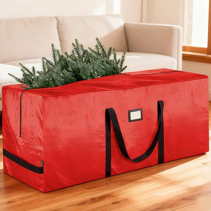 Heavy Duty Christmas Tree Storage Bag - Large Zippered Holder with Reinforced Handles for Home, Garage, Basement, Closet, College Dorm, Attic, Durable and Convenient Organizer