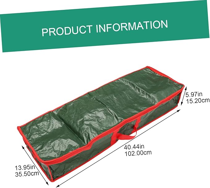 Christmas Wrapping Paper Storage Organizer Portable Under-Bed Gift Packing Bag Capacity for Holiday Wrapping Supplies Festive Design for Home Organization