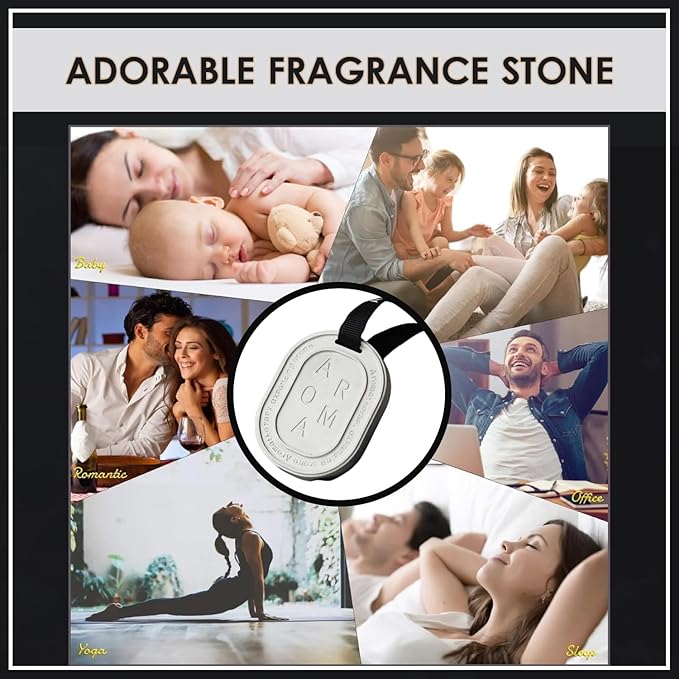 HOME ARCHIVE Aroma Diffuser with Aromatherapy Fragrant Oil Diffusers for Home Room Decor Fig Fragrance (Aroma Stone (Light Grey))