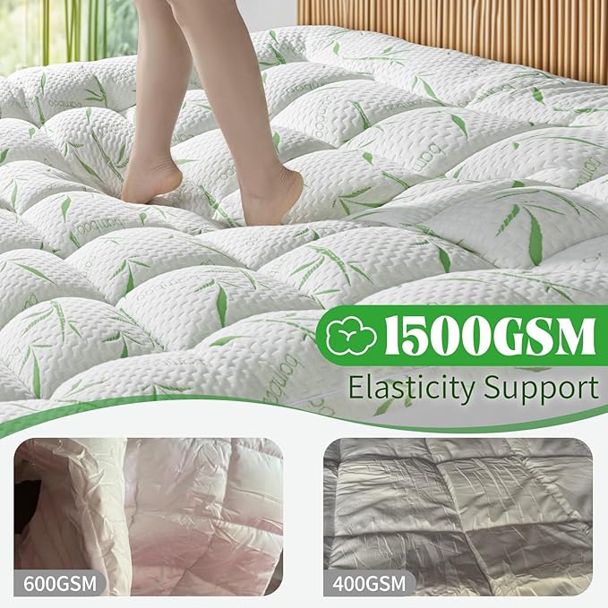 LIANLAM 3 Inch Bambu - Mattress Topper - L2(60"x80")