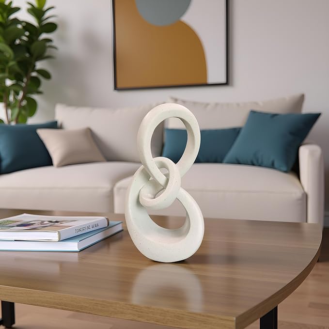 11.5" Modern Musical Note Decorative Sculpture, Abstract Sculptures,Home Decor,Coffee Table Statues,Shelf Top Decor Aesthetics,Dining Living Room Desk Decor