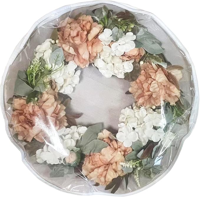 Wreath Storage Container 24 inch 2 Packs with Clear Window, Large Wreath Storage Container,LightWeight Portable Container for Christmas Decorative Wreath Bag (2)