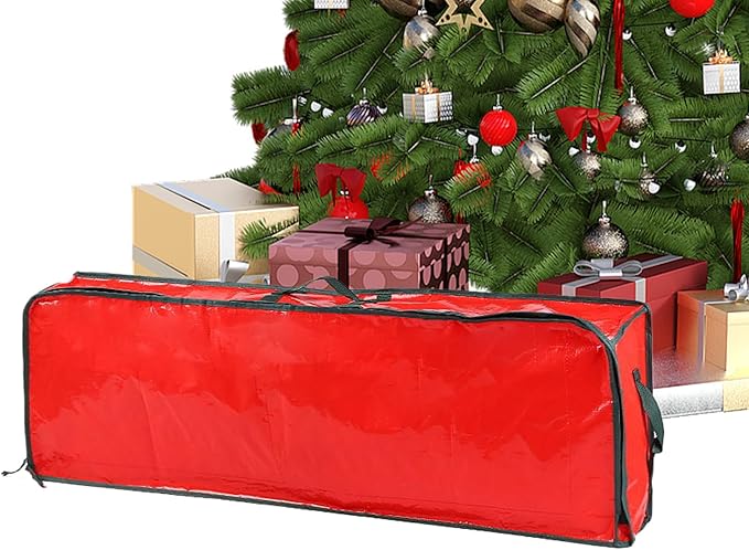 Wrapping Paper Holder,Large Containers with Handle - Wrapping Paper Container with Interior Pockets | for Garage Closet College Dorm Attic Home Underbed Basement