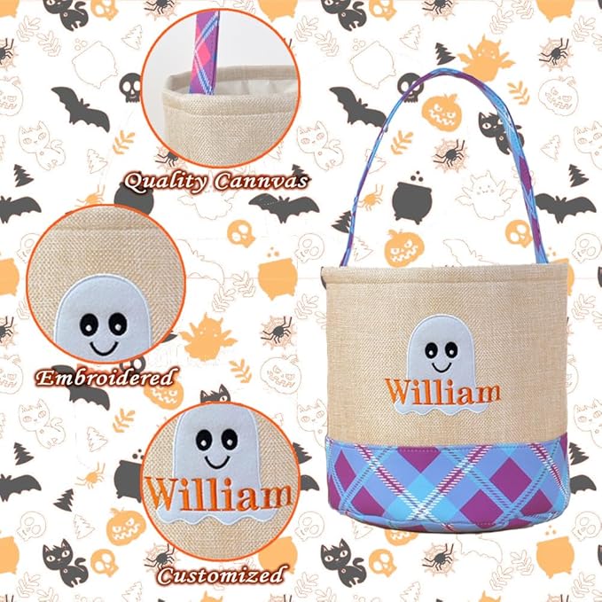 Halloween pumpkin checkered storage basket mall amusement park indoor outdoor decoration ornament tote basket