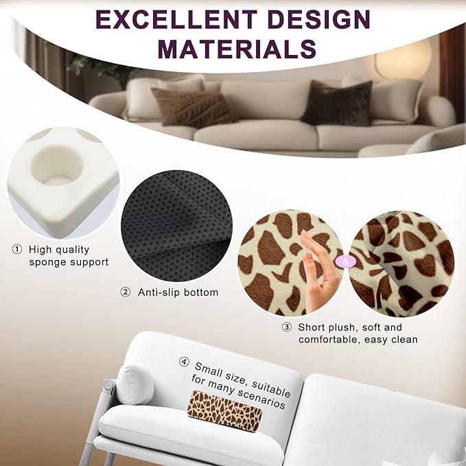 Couch Cup Holder Pillow, 5 Hole Couch Drink Holder! Keep Drinks Hand Side and Keep Temp, Prevent Spills and Use Anywhere. Cup Holder for Couch, Bed, Camping, RV, Car, Beach. Brown Beige