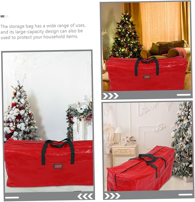Large Christmas Tree Storage Bag with Handles Water-resistant Organizer for Holiday Storage and Seasonal Use