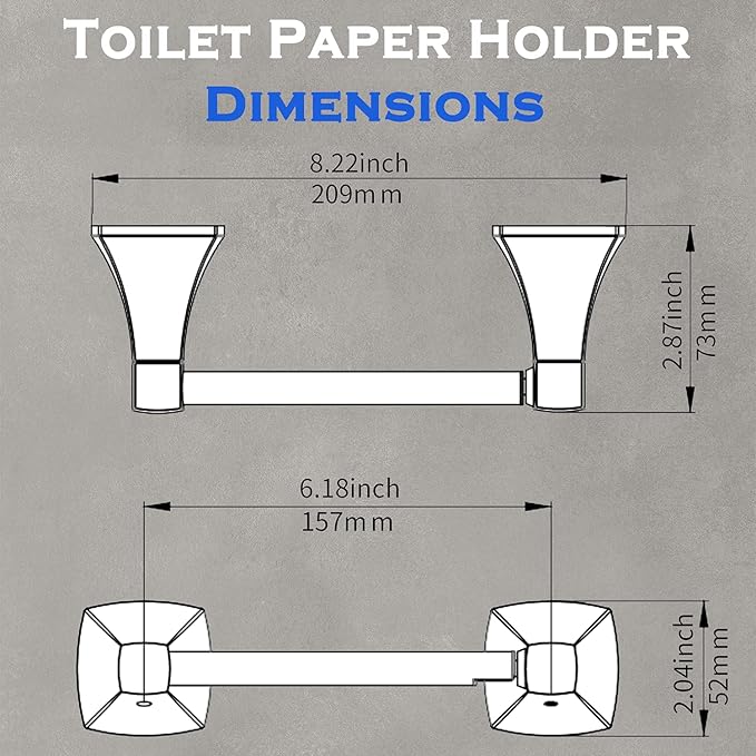 Brushed Nickel Toilet Paper Holder Bathroom Double Post Pivoting Tissue Roll Holder Stainless Steel and Zinc Alloy Wall Mount