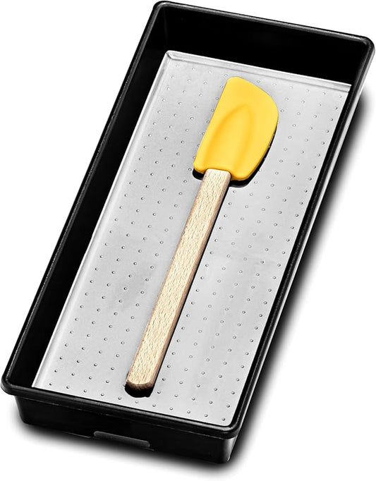 madesmart Plastic Multipurpose Storage Organizer Bin for Drawers, Low-Profile Storage Bin Drawer Organizer, Granite, (Pack of 6)