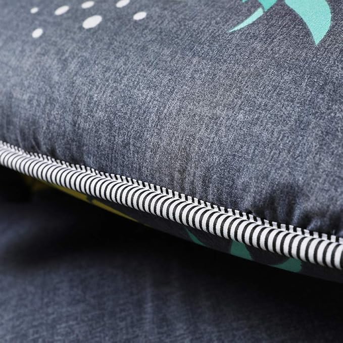 MAXYOYO Grey Pineapple Japanese Floor Futon Mattress, Tatami Floor Mat Portable Camping Mattress Kids Sleeping Pad Foldable Roll Up Floor Lounger Couch Queen Size with Mattress Protector Cover