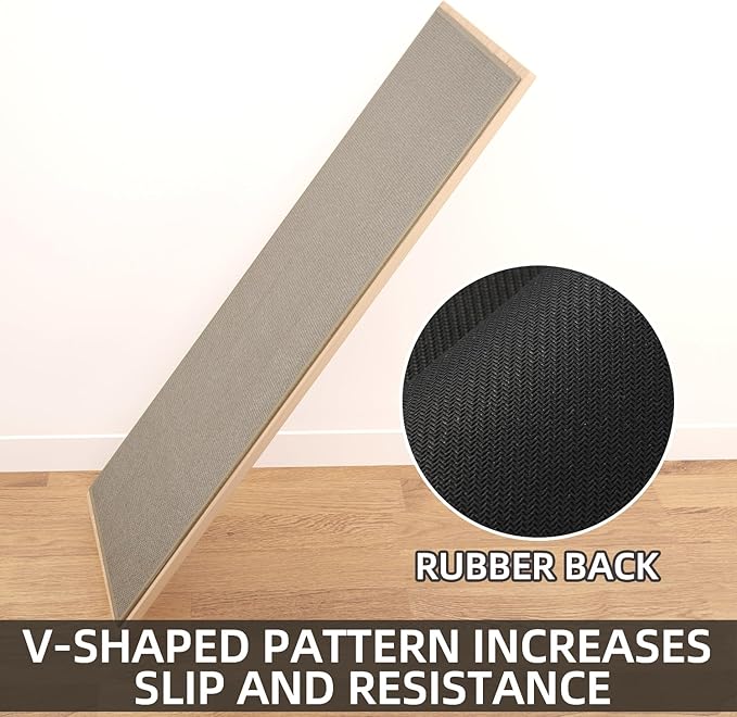 SUMLANS Kitchen Mat Set of 2 PCS, Cushioned Non Slip Rugs for Kitchen Floor, Absorbent Runner Comfort Standing Mats Washable for Kitchen, Office, Home (Brown, 17.3"x30"+17.3"x60")
