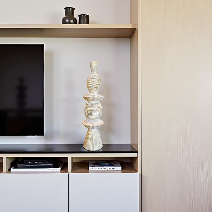 15" Modern Abstract Tower Decorative Sculpture, Chess Sculptures,Home Decor,Coffee Table Statues,Shelf Top Decor Aesthetics,Dining Living Room Desk Decor