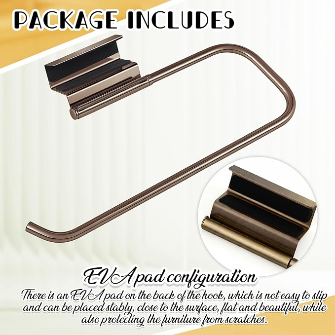 Yaocom 12.4 Inches Cabinet Door Paper Towel Holder Camper Under Sink No Drilling Paper Towel Storage and Dispenser for RV Kitchen Bathroom Laundry Room, Stainless Steel(Vintage Bronze,1 Pcs)