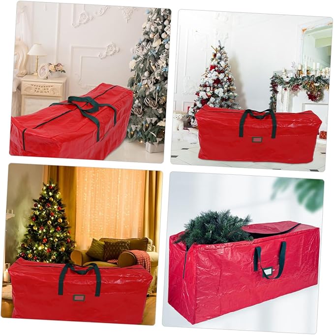 Large Christmas Tree Storage Bag with Handles Organizer for Holiday Storage Lightweight Design Easy to Carry Pouch for Xmas Tree and Seasonal Items