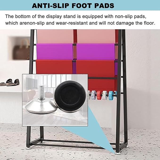 Double-Sided Wrapping Paper Ribbon Rack, Flower Wrapping Paper Storage Rack, Scarf Shelf, Floor Rack with Removable Crossbar, Suitable for Florists, boutiques(Gold,100 * 170cm/39.4 * 67in)