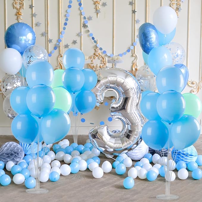 Voircoloria 20 Sets Balloon Stand Kits, Balloon Sticks Holder with Base for Table Graduation Birthday Baby Shower Gender Reveal Party Decorations