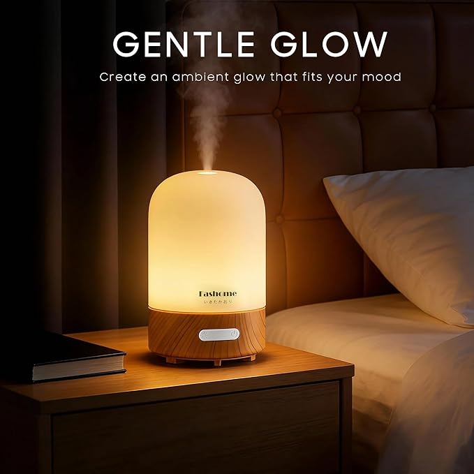 Essential Oil Diffuser for Home, Ultrasonic Cool Mist Air Aromatherapy Humidifier, Mini Scent Air Machine Portable Diffuser with Changing Lights & Auto Shut-Off for Home Bedroom Office Yoga(<25dB)