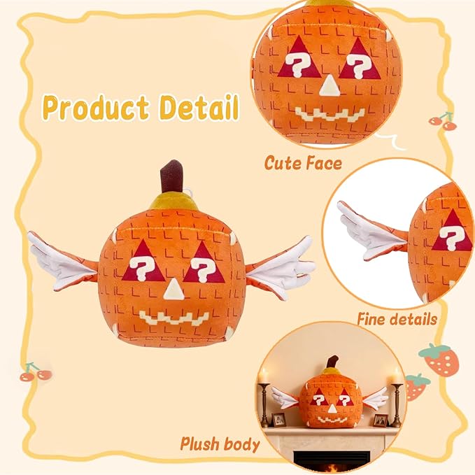 Steal a Brainrot 10.6-Inch Pumpkin Question Mark Decorative Collectible, Stylish Home Accent & Collectible for Relaxation