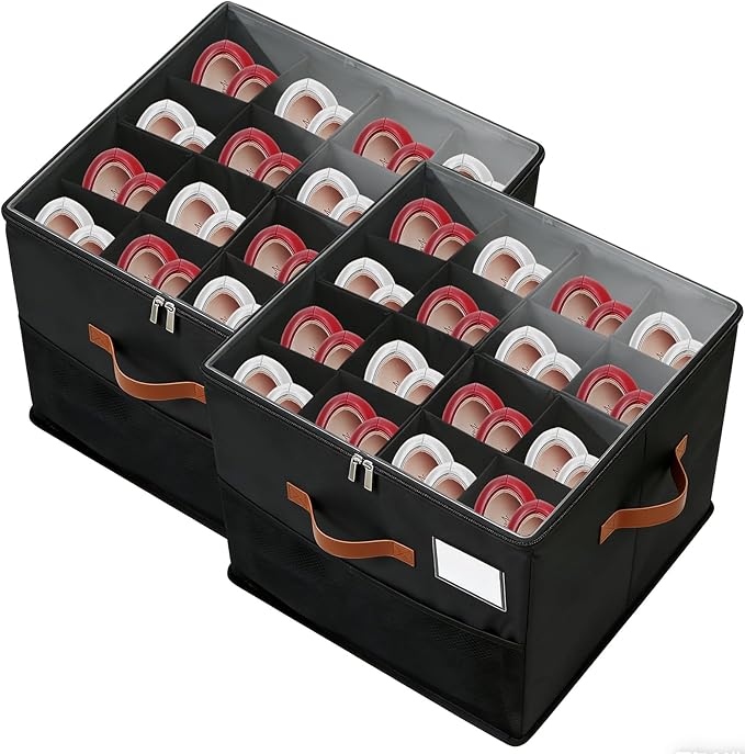 Shoe Organzier for Cloest - 2pack Adjustable Shoe Storage Box Fits 8-16 pairs,shoe Bin with Pop-Up dividers,Space Saver shoes Box organizer with Clear Dust Cover,Foldable shoe Cubby Storage Containers