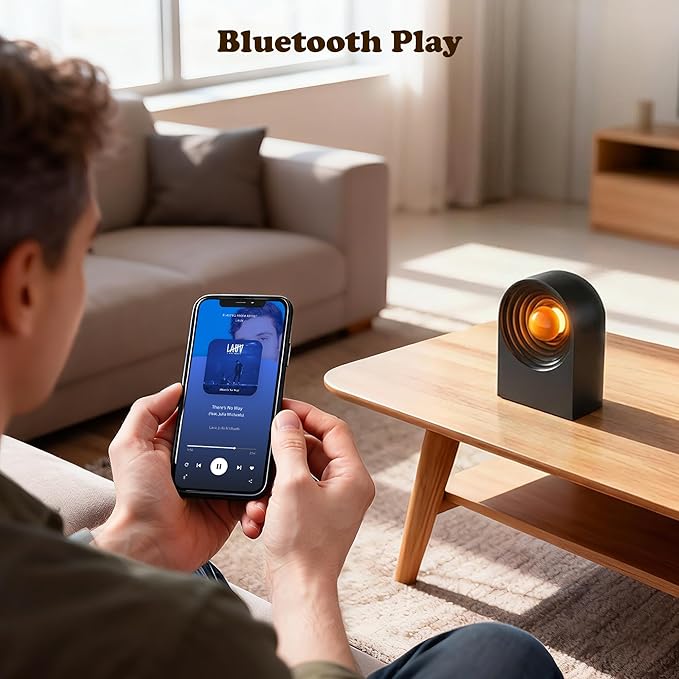 UNEEDE White Noise Sound Machine with Bluetooth Functionality, Night Light, Portable Bluetooth Speaker with Noise Canceling for Office & Sleeping, Meditation, Gathering (Black)