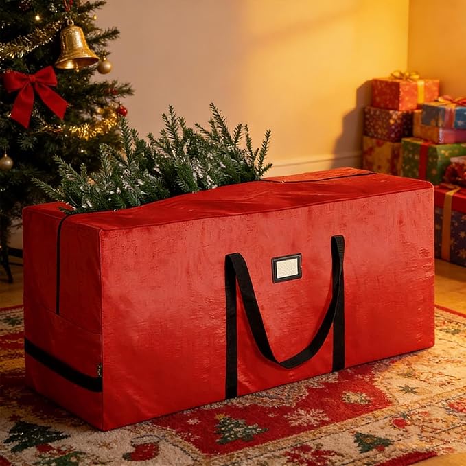 For Christmas Tree: Large Organizer With Zipper, Sturdy Storage Sack, Carrying Cover With Reinforced Handle | Homes Basements Garages Wardrobes Universities Bedrooms Á