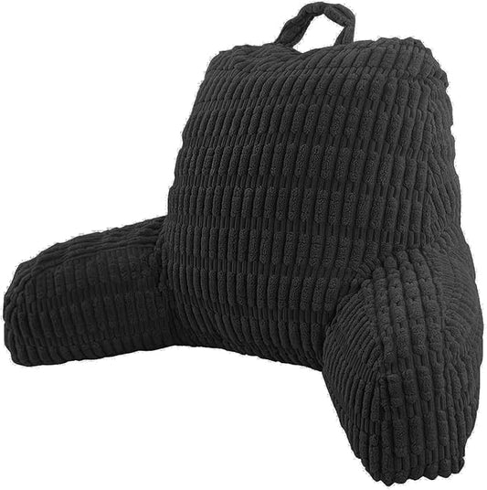 Reading Pillows for Sitting in Bed Adult, Back Rest Pillow for Sitting Up in Bed and Couch, Back Support Chair Pillow Support for Adult Backrest Pillows for Reading (Black 21 Inch)