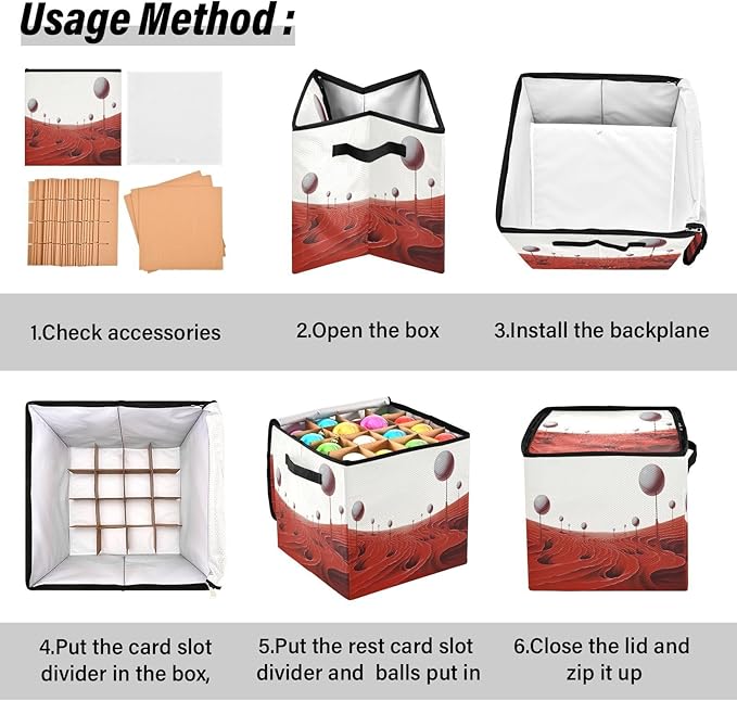Kigai Baseball Christmas Ornament Storage Box with Zipper & Adjustable Dividers Holiday Ornament Organizer Xmas Storage Container, 64 Balls