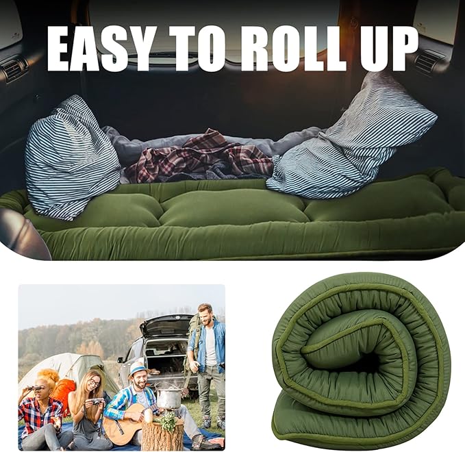 MAXYOYO Cot Japanese Floor Futon Mattress, Single Size Tatami Mat Sleeping Pad Foldable Roll Up Boys Girls Narrow Mattress