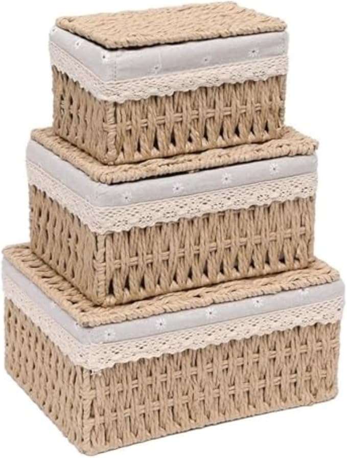 Straw storage box, living room coffee table, miscellaneous storage basket