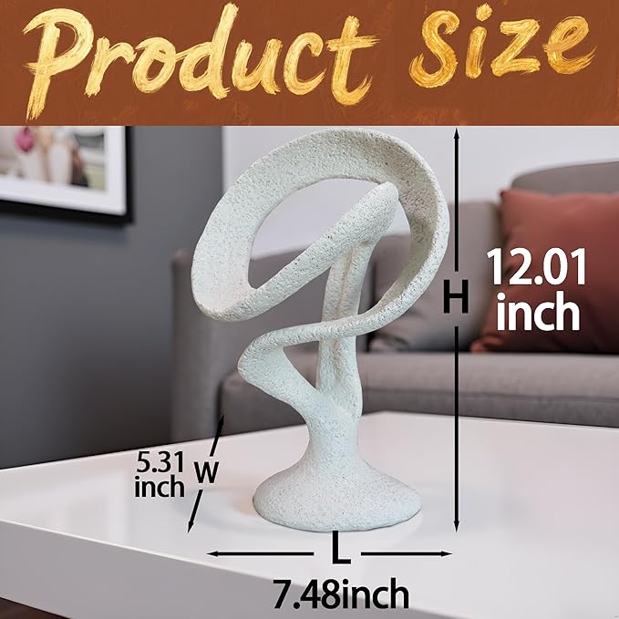 12" Modern Musical Note Decorative Sculpture, Abstract Musical Note Trophy Sculptures,Home Decor,Coffee Table Statues,Shelf Top Decor Aesthetics,Dining Living Room Desk Decor