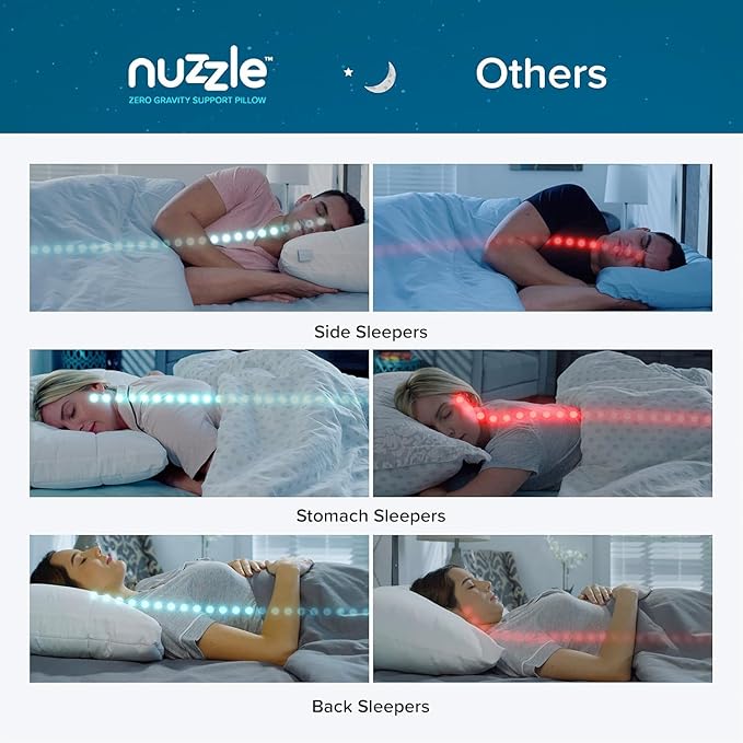 Nuzzle Pillows King Size Set of 2 Adjustable Pillows, Luxury Hotel Collection Bed Pillows – Best Adjust Height Soft Firm Pillows for Back, Stomach and Side Sleepers