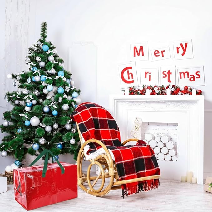 Shappy 6 Pcs Extra Large Storage Bags Jumbo Moving Bags Christmas Ornaments Container Heavy Duty Organizer Storage Bag with Zippers(Red,30 x 16", 24 x 16", 20 x 16")