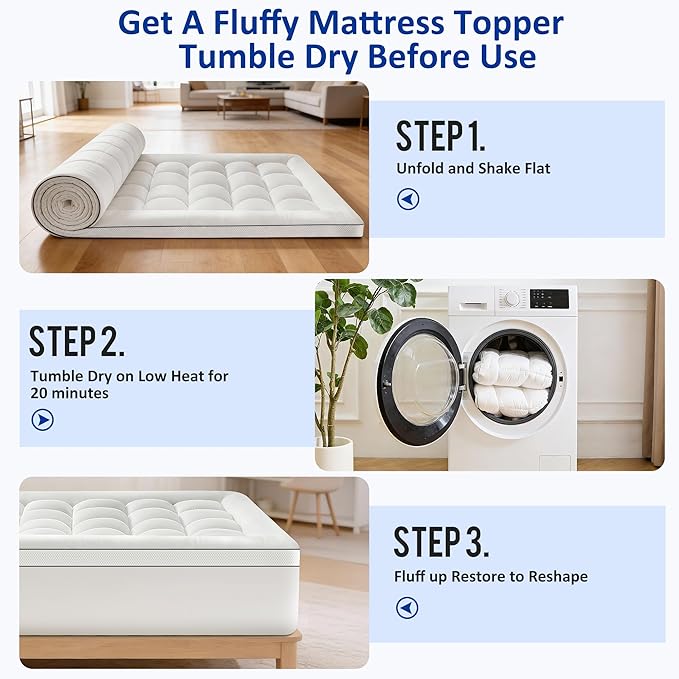 Twin Size Mattress Topper for Back Pain, Extra Thick Pillow Top Mattress Pad with 1000GSM Down Alternative Filling, Cooling Breathable Plush Bed Topper Protector Cover (8-21" Deep Pocket)