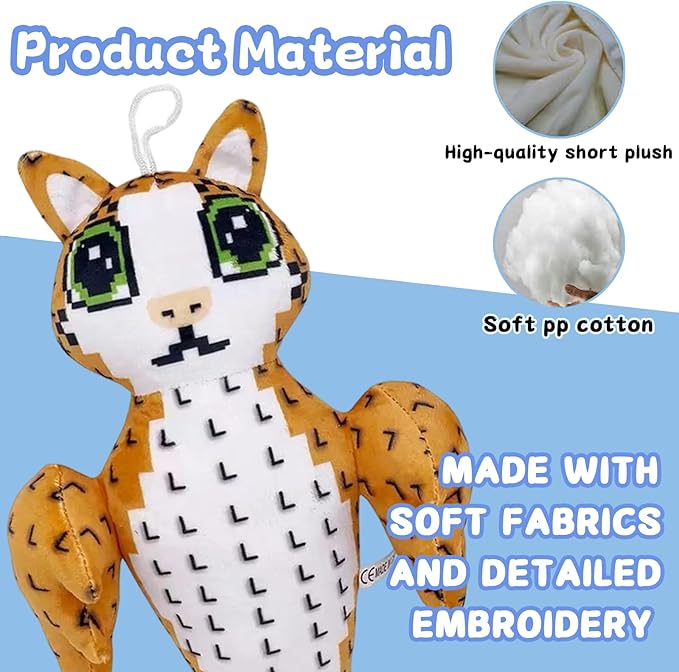 Steal a Brainrot 9.8-Inch Cat Owl Plush Pillow – Soft Huggable Cushion, Stylish Decor Accent & Collectible for Relaxation