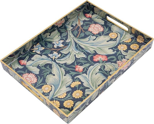 AGIOTA Coffee Table Trays for Living Room Serving Tray with Handles, Modern Large Tray for Ottoman Coffee Table