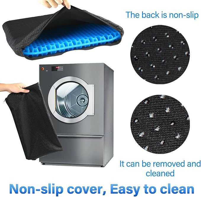EVEME Gel Seat Cushion for Long Sitting with Non-Slip Cover, Soft & Breathable, Seat Cushion for Chair, Car, Office, Desk Chair, Wheelchair (17" x 15" x 1.2" - Blue)