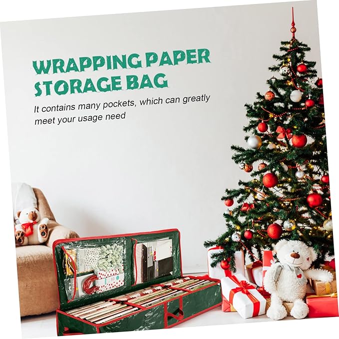 Luxshiny Wrapping Paper Storage Bag for Under Bed Organization Wrap Container for Home Supplies Efficient Storage for Crafts and Sundries