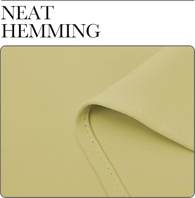 NICETOWN Paler Yellow Blackout Curtains 86" Long for Office, 55" Wide, 2 Pieces, Dining Room, Guest Room, Sound Reducing Heat and Cold Block Curtain Panels for Modern Room Decorative