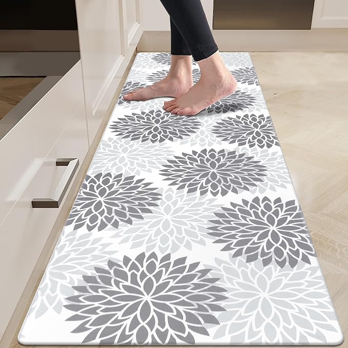 HEBE Kitchen Mat Cushioned Anti Fatigue 20"x71", Non Slip Kitchen Mats for Floor, Waterproof Ergonomic Comfort Standing Carpet Runner for Kitchen Sink, Home Office, Laundry Room