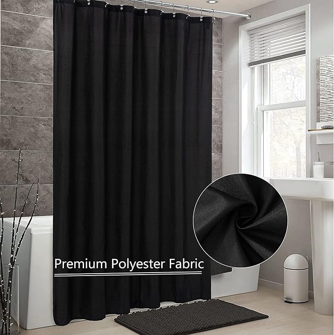 LLSCL 5 Pack Fabric Shower Curtain Liner with Magnets, Shower Curtain with Rustproof Metal Gromments and Waterproof Hotel Quality, 72 x 72 Machine Washable