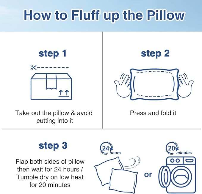 Favocama Cooling Pillow for Sleeping, Shredded Memory Foam Pillows King Size Set of 2, Double Sided Cooling Bed Pillows for Hot Sleepers, Side Back and Stomach Sleepers