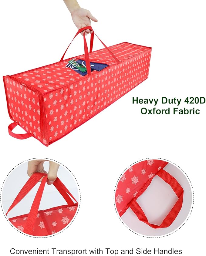 Christmas Wrapping Paper Storage Containers,40 Inch Gift Wrapping Organizer Storage,Fits 20 Standard Rolls of Wrapping Paper,Breathable Fabric, Square